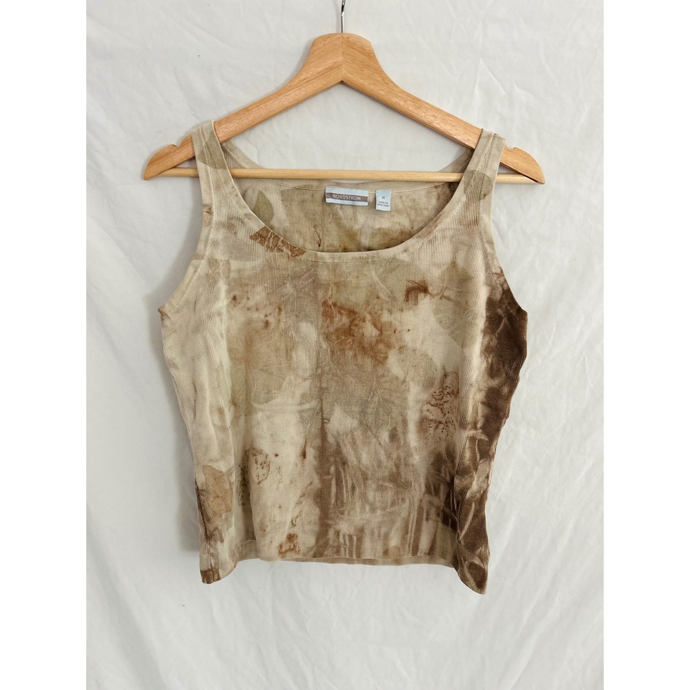 Nordstrom Women's M Tie Dye Tank Top Silk Cotton Blend
